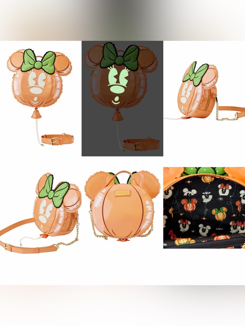 Stitch Shoppe by Loungefly Disney Minnie Pumpkin Balloon Figural Crossbody